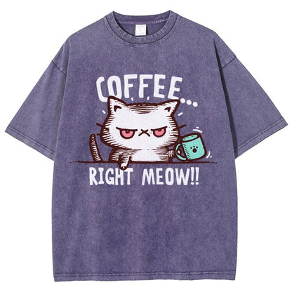 CATffeine Vintage Distressed T-shirt
