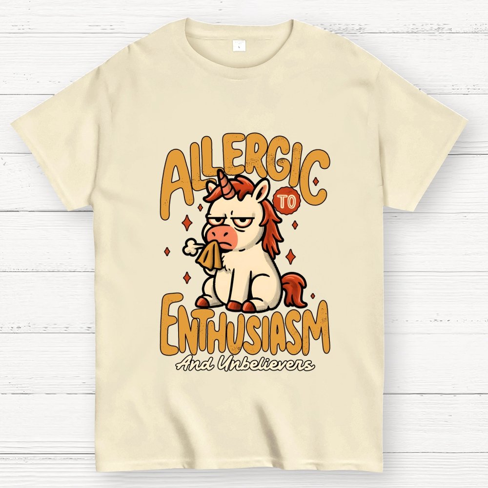 Allergic to Enthusiasm Geek T-Shirt