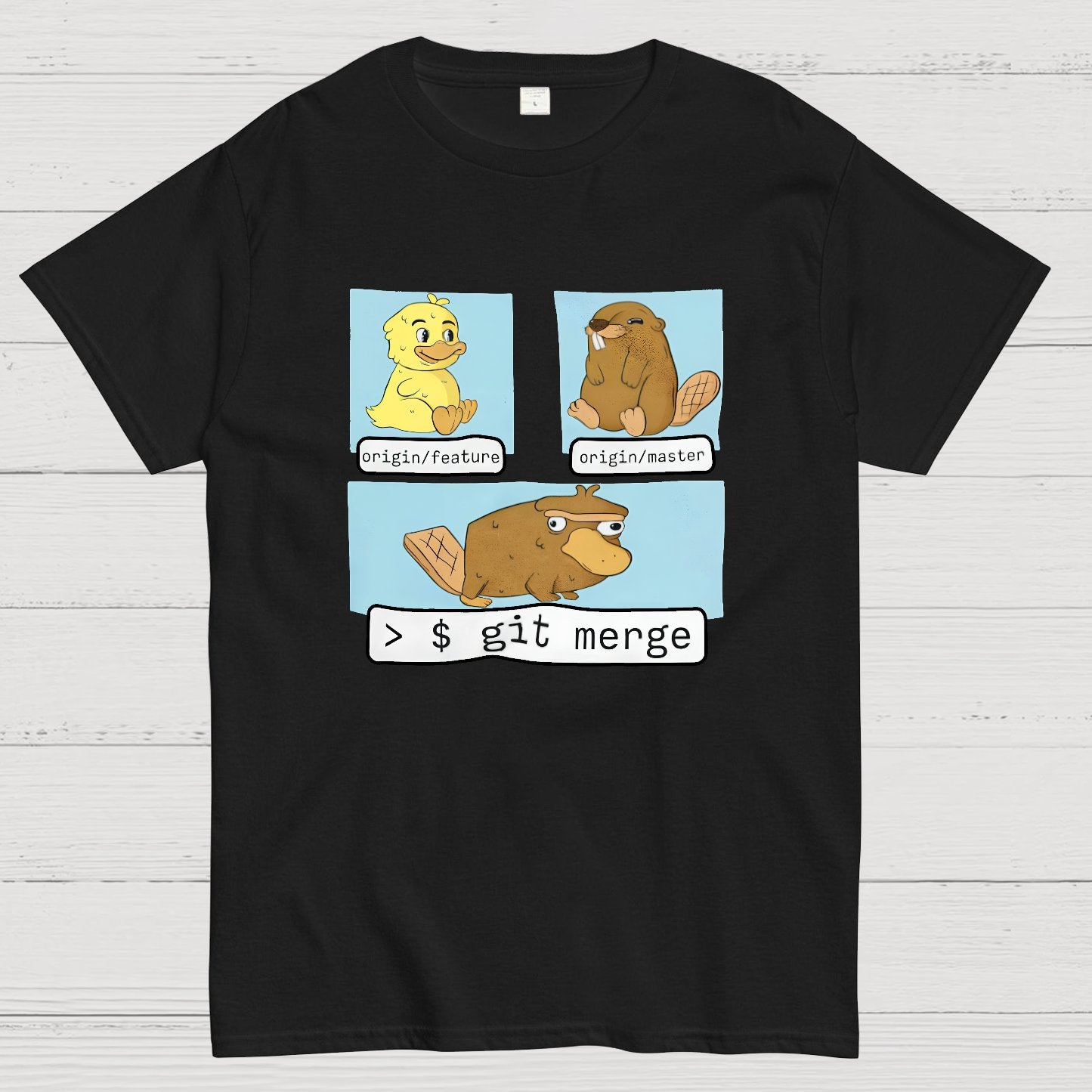 Git Merge Programmer Geeky T-Shirt