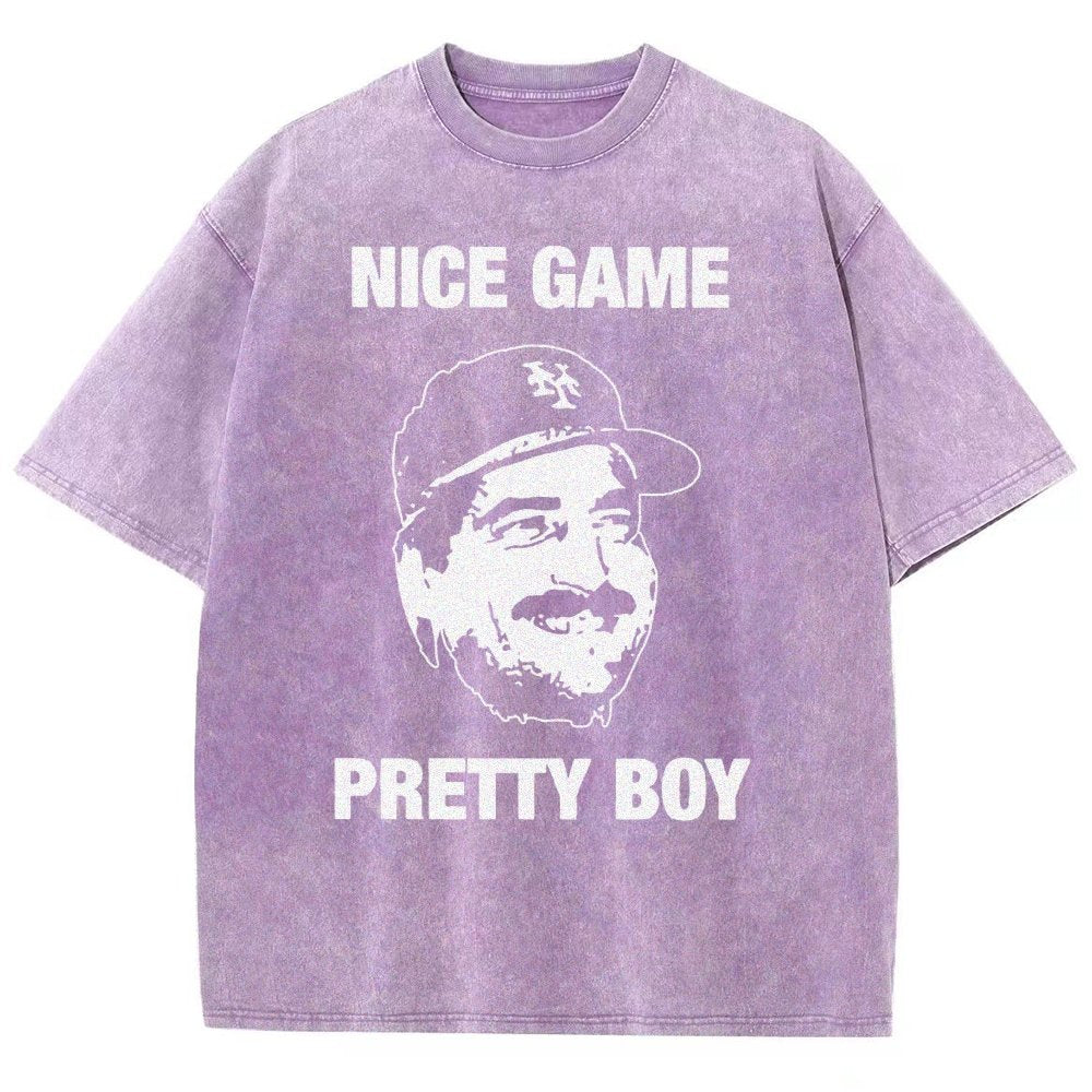 NICE GAME PRETTY BOY  Vintage Distressed T-shirt