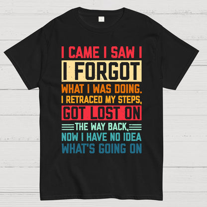 I Came I Saw I Forgot What I Was Doing Sarcastic Geek T-Shirt
