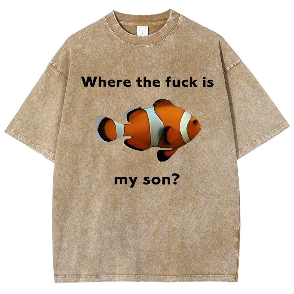 Fish Looking For Son Vintage Distressed T-shirt
