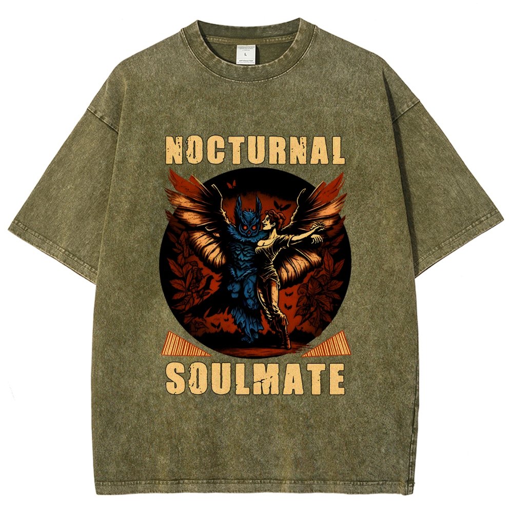 Mothman nocturnal soulmate Vintage Distressed T-shirt