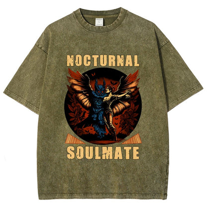 Mothman nocturnal soulmate Vintage Distressed T-shirt