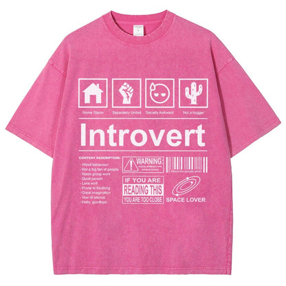 Introvert Label- Vintage Distressed T-shirt
