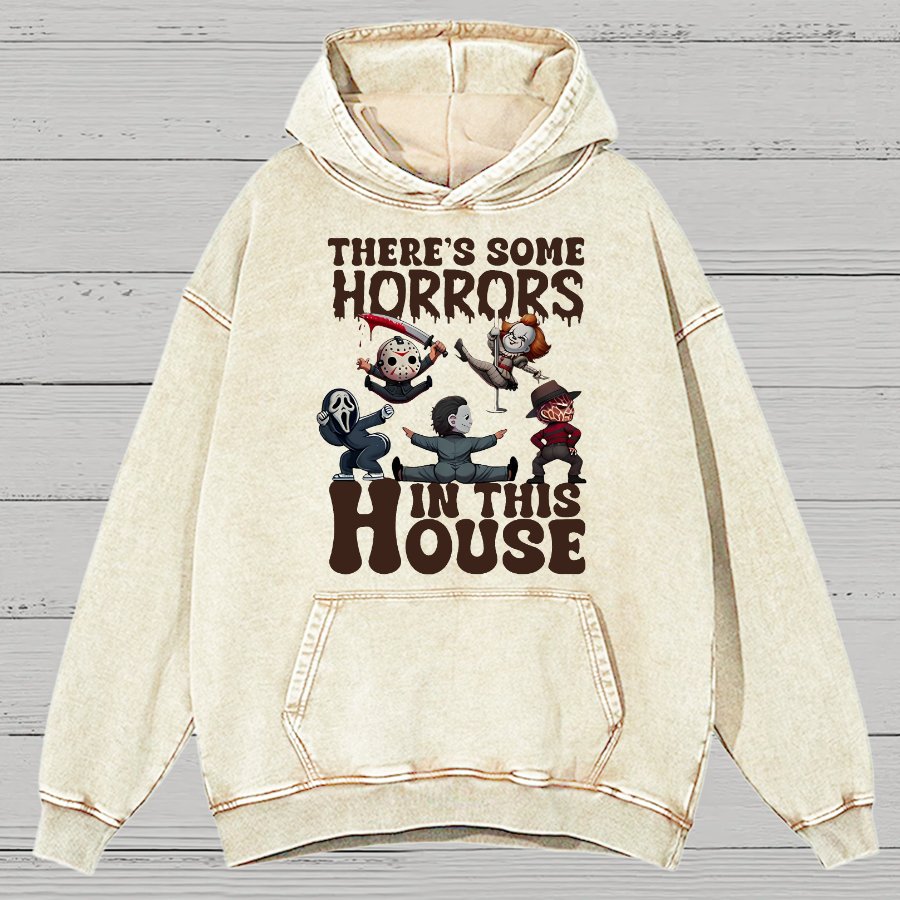 Halloween Horror Movies Vintage Distressed Hoodie