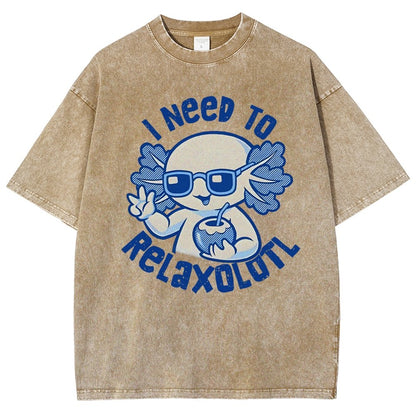 I Need To Relaxolotl Vintage Distressed T-shirt
