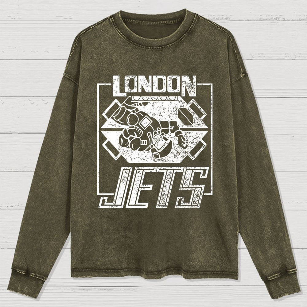 London Jets Washed Long Sleeve Tee