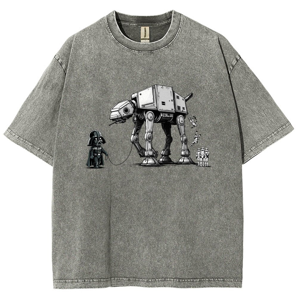 The villain and his adorable steel pet Vintage Distressed T-shirt