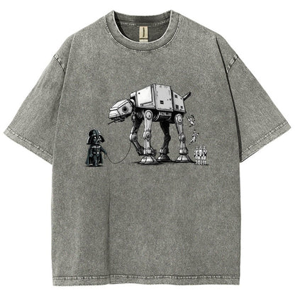 The villain and his adorable steel pet Vintage Distressed T-shirt