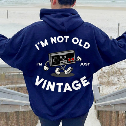 I'm Not Old Printed Back Unisex Cotton Hoodie