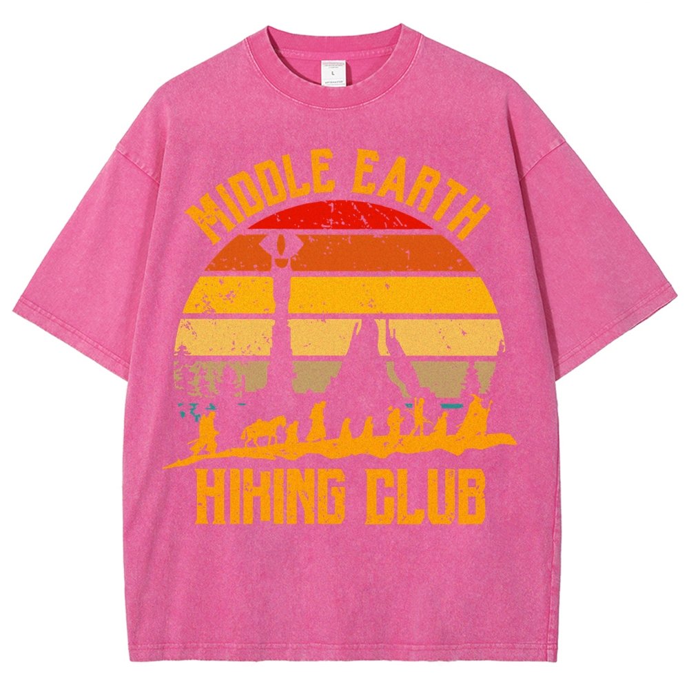 Middle Earth Hiking Club Vintage Distressed T-shirt