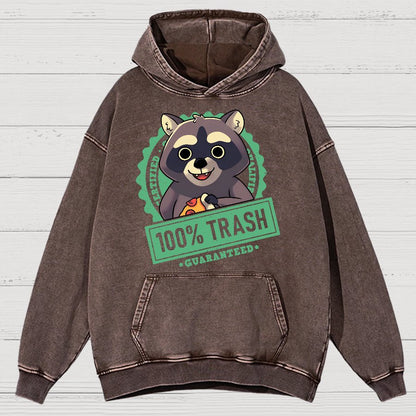 100% Cute Trash Panda Raccoon Seal Vintage Distressed Hoodie