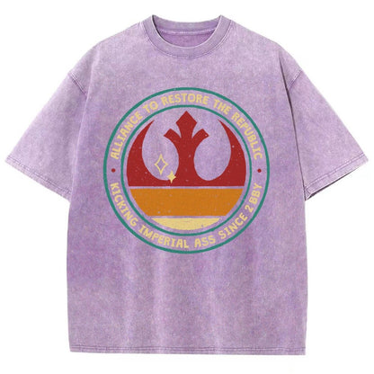 Kicking Galactic Ass Vintage Distressed T-shirt
