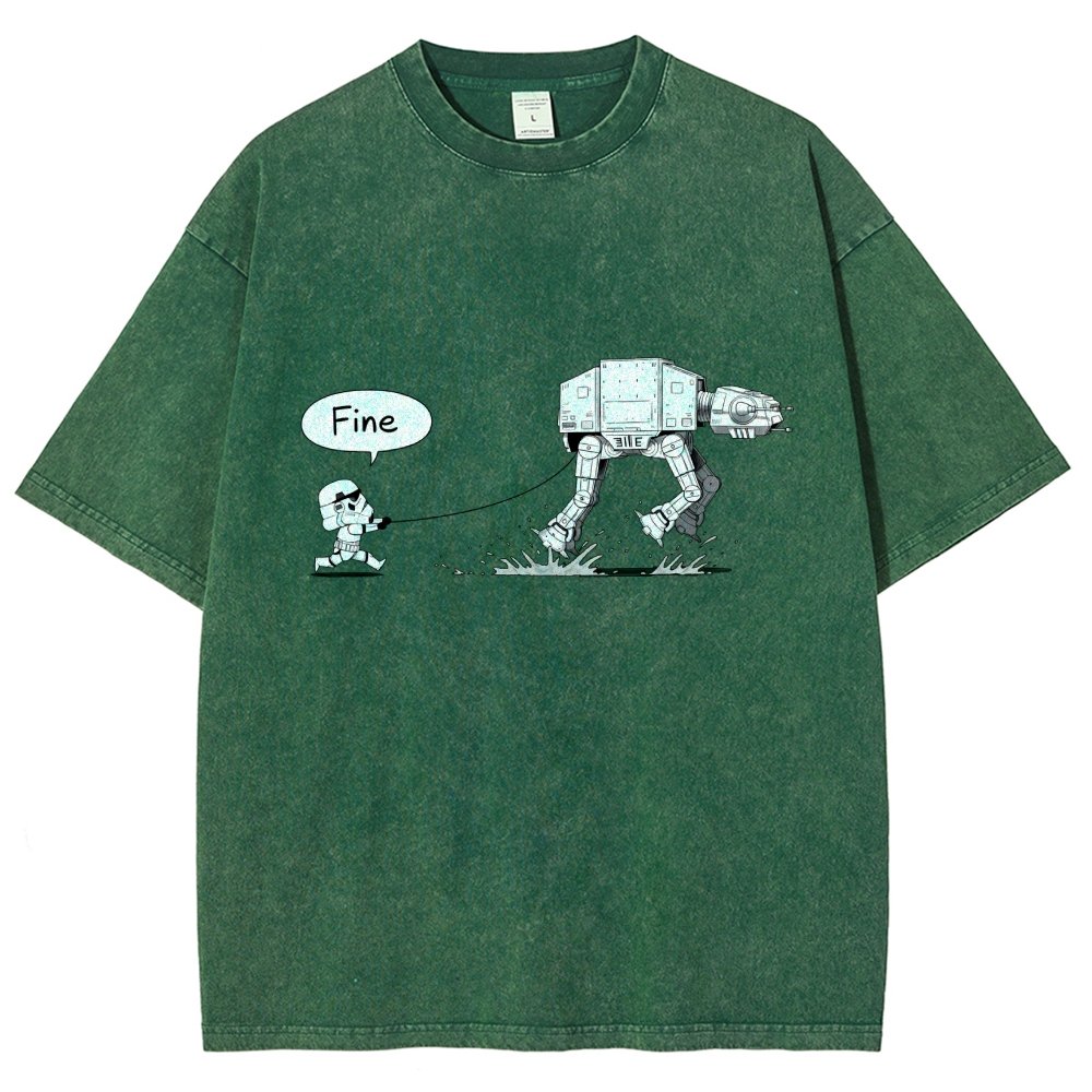 Empire Robot Dog - Space Battles Vintage Distressed T-shirt