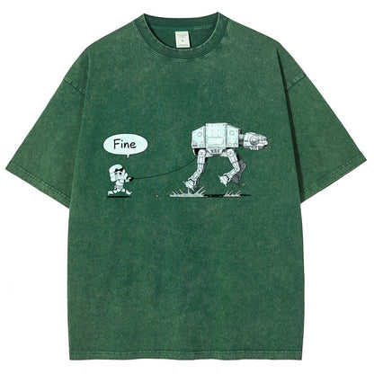 Empire Robot Dog - Space Battles Vintage Distressed T-shirt
