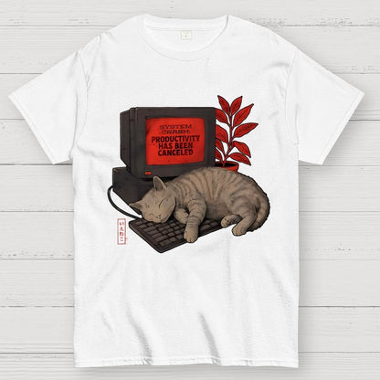 System Crash Cat Geek T-Shirt
