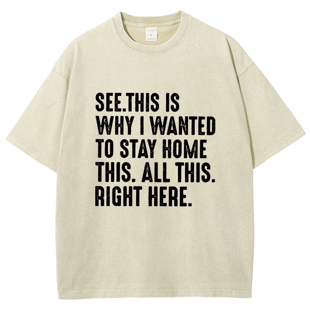 Stay Home Vintage Distressed T-shirt