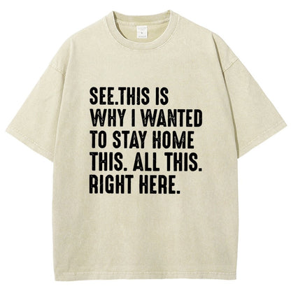 Stay Home Vintage Distressed T-shirt