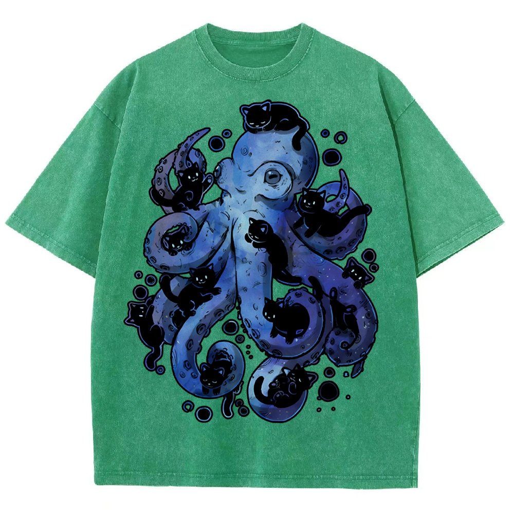 Octopurr Vintage Distressed T-shirt