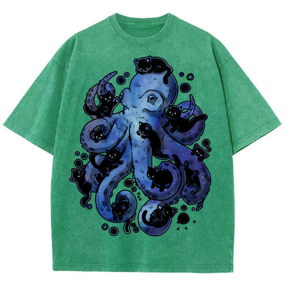 Octopurr Vintage Distressed T-shirt