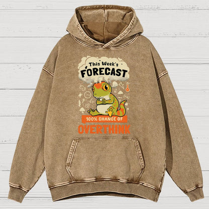 100% Chance Of Overthinking Vintage Distressed Hoodie