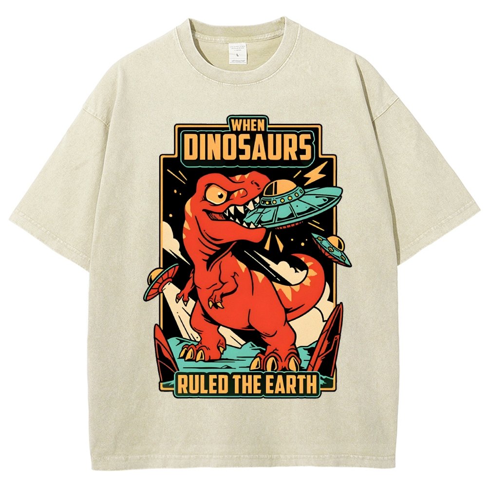 When Dinosaurs Ruled The Earth Vintage Distressed T-shirt