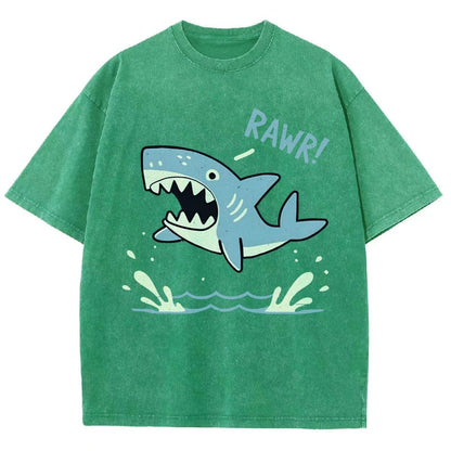 Shark Rawr! Vintage Distressed T-shirt