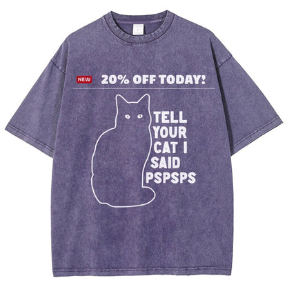 Tell Your Cat Vintage Distressed T-shirt