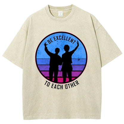 Be Excellent To Each Other 80s Vintage Distressed T-shirt