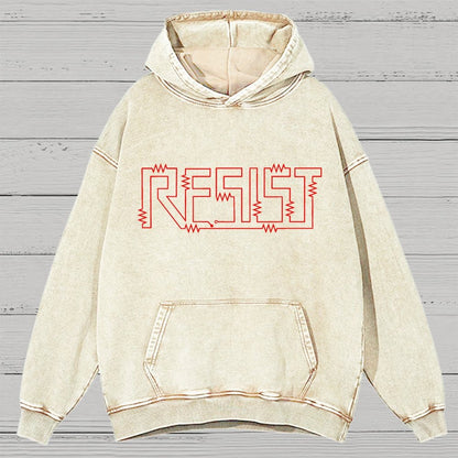 Resist Vintage Distressed Hoodie