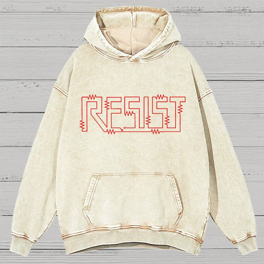 Resist Vintage Distressed Hoodie