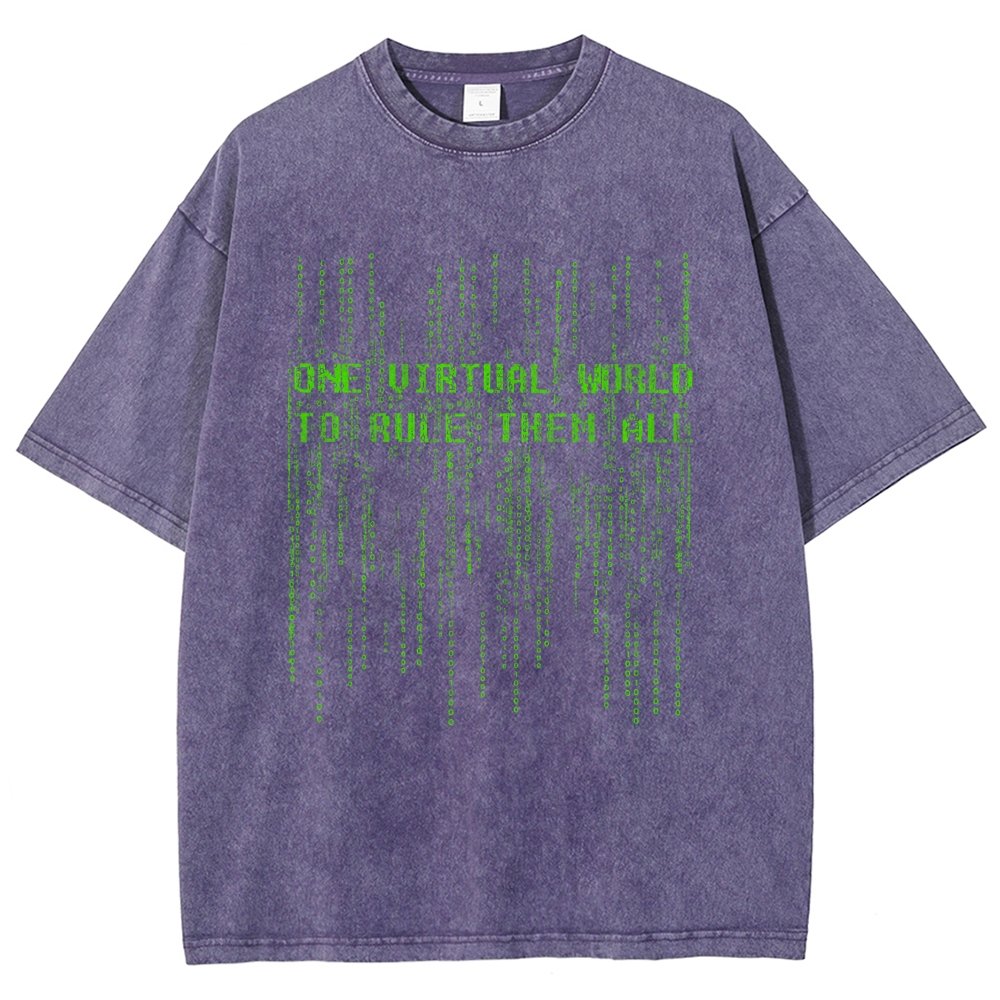 One Virtual Realm to Rule Them All Vintage Distressed T-shirt