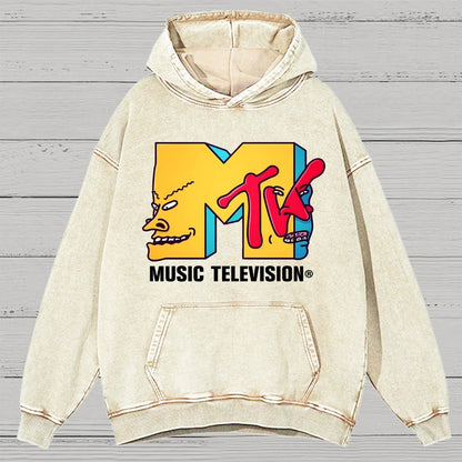 Music Television Vintage Distressed Hoodie