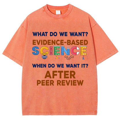We want evidence-based Science Vintage Distressed T-shirt