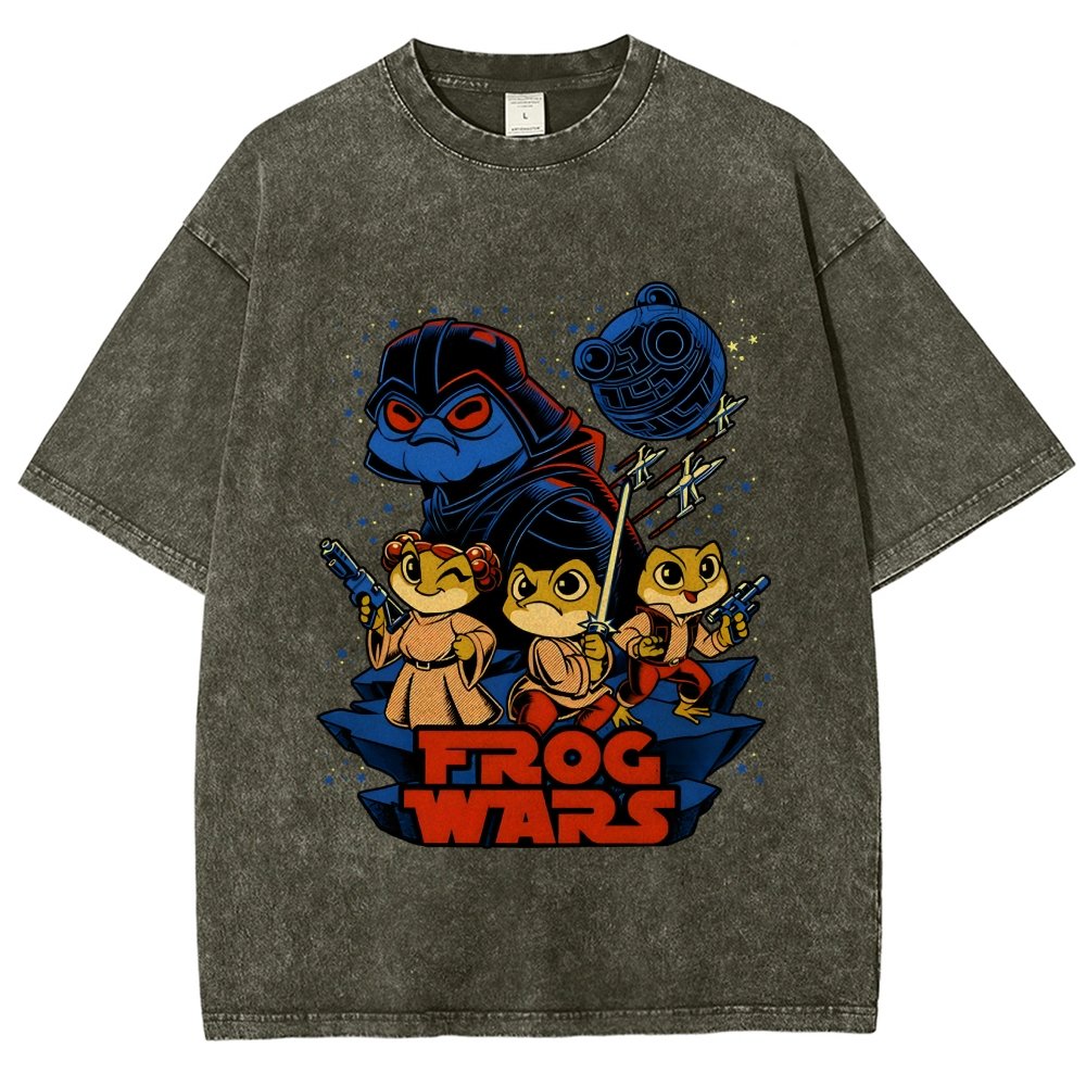 Frog Wars Vintage Distressed T-shirt