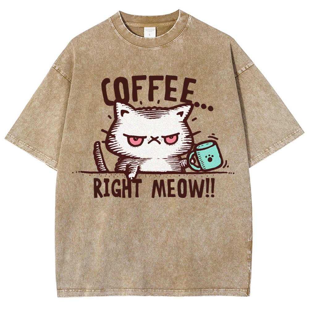 CATffeine Vintage Distressed T-shirt
