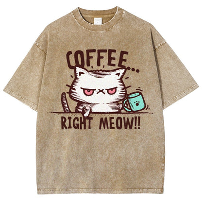CATffeine Vintage Distressed T-shirt