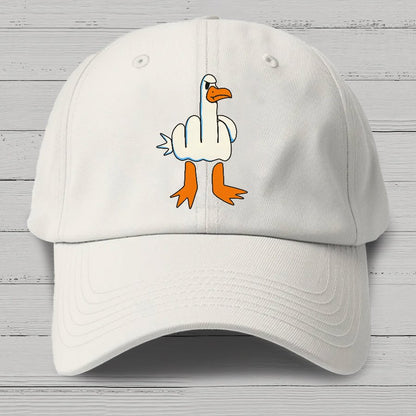 Rude Seagull Design Funny Cotton Hat