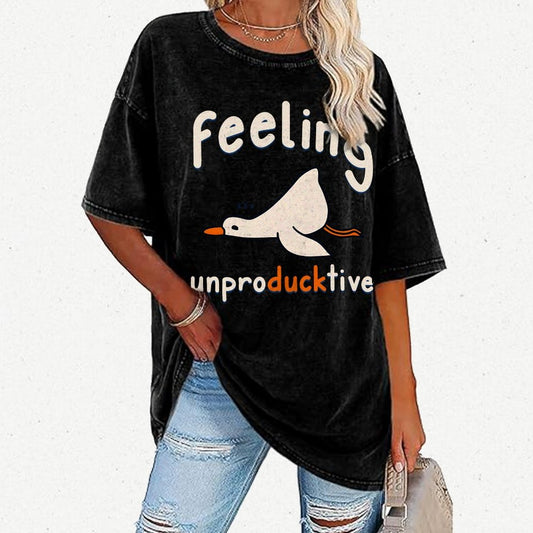 Feeling Unproducktive Vintage Distressed T-shirt