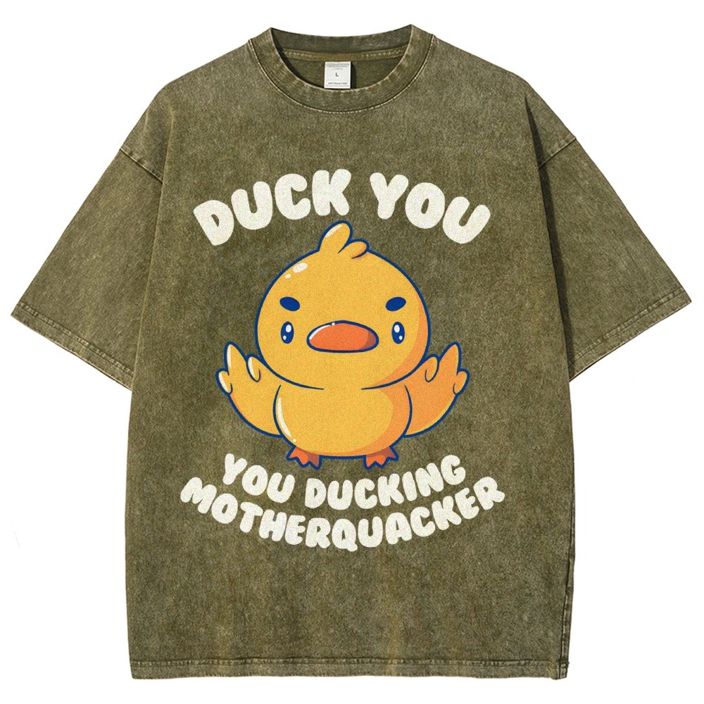 Ducking Motherquacker Vintage Distressed T-shirt