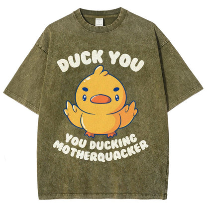 Ducking Motherquacker Vintage Distressed T-shirt