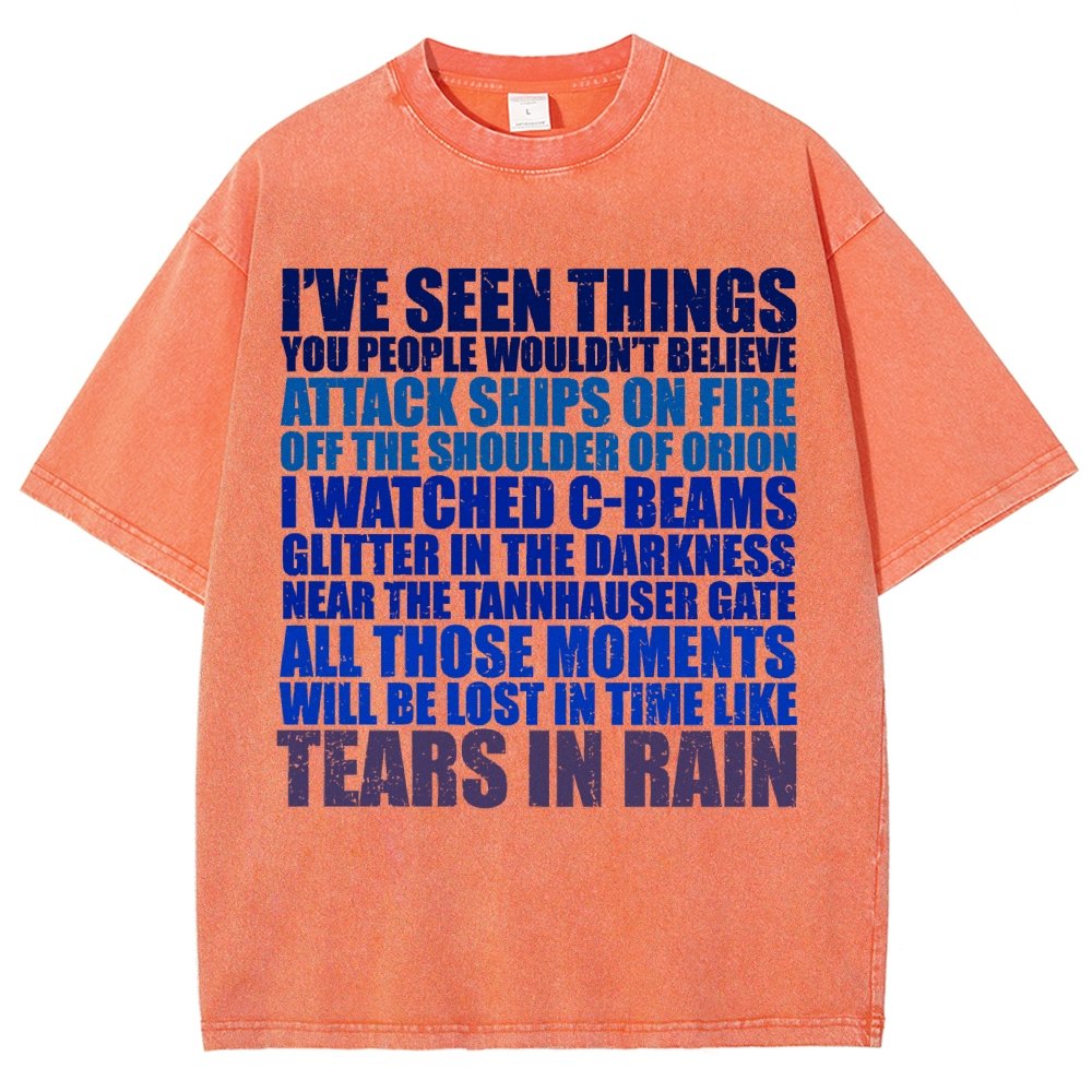 Tears In Rain Vintage Distressed T-shirt