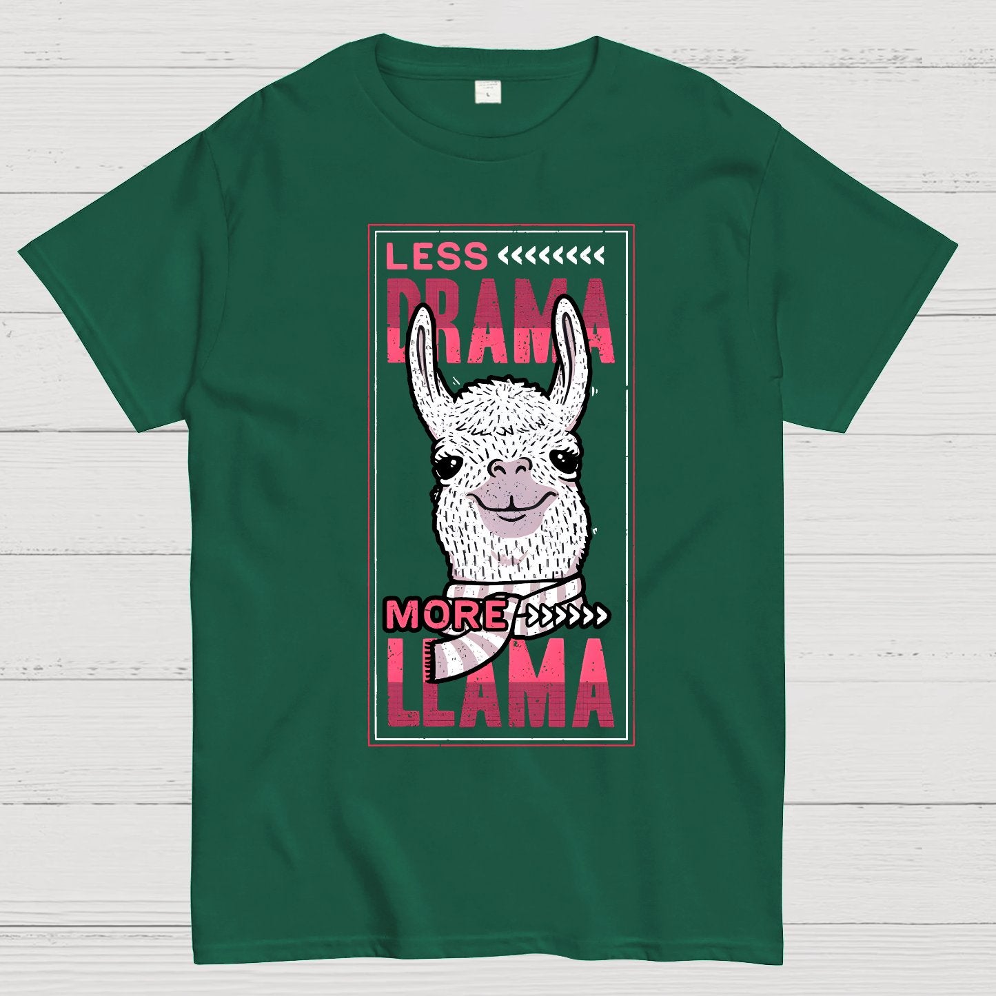 Less Drama More Llama Geek T-Shirt