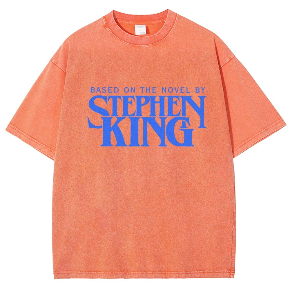 Based On A Novel By Horror Writer Vintage Distressed T-shirt