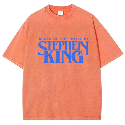 Based On A Novel By Horror Writer Vintage Distressed T-shirt