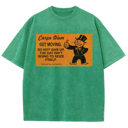 Carpe Diem Card Vintage Distressed T-shirt