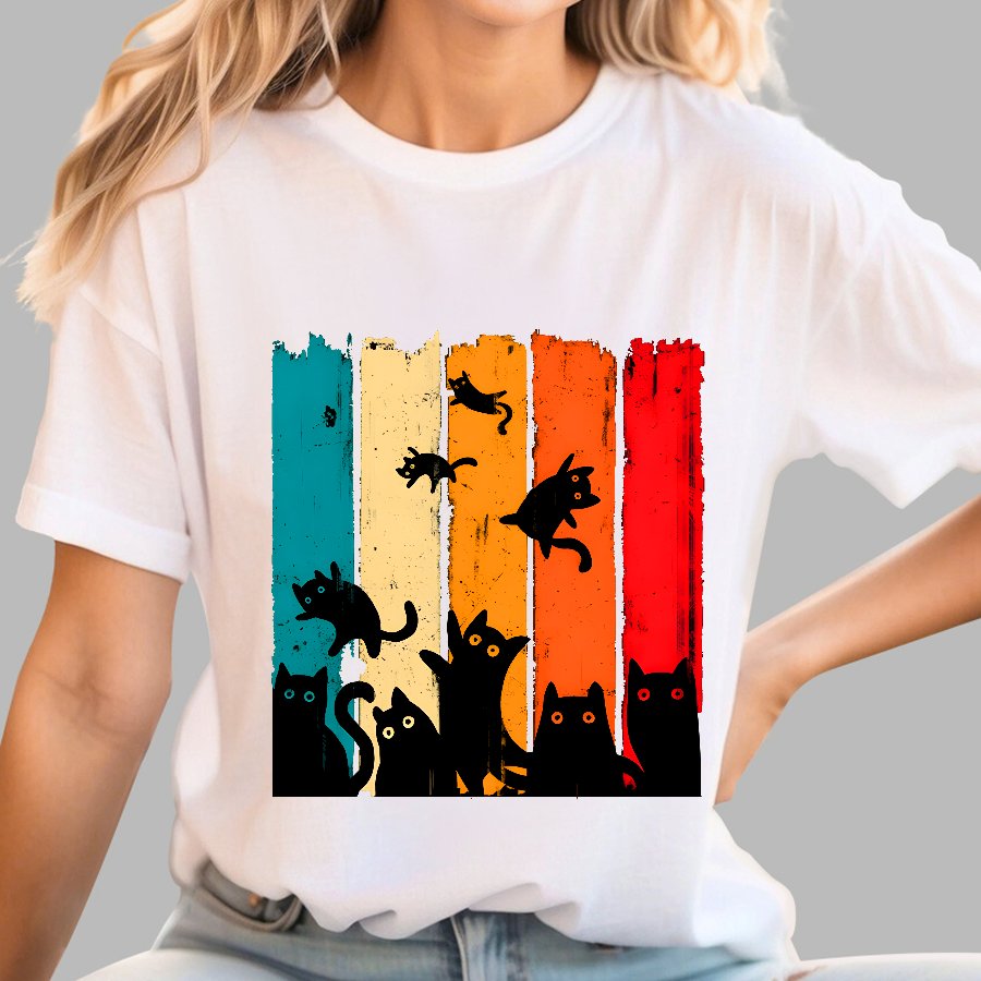 Retro Kitty Chaos Geek T-Shirt