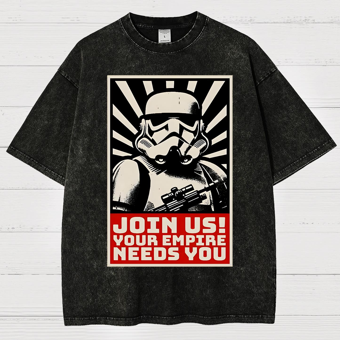 Join Us Your Realm Needs You Vintage Distressed T-shirt