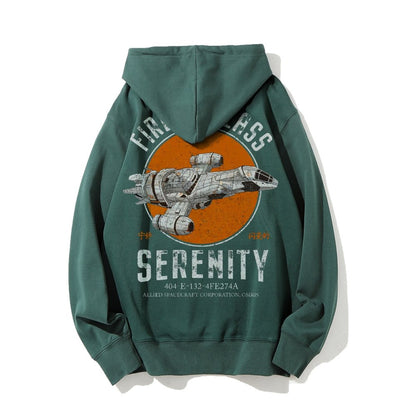 Retro Smugglers Nerdy Printed Back Cotton Hoodie